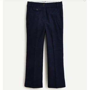 WOMEN'S J CREW NAVY HIGH WAIST KICK FLARE CROP PANTS NEW WITH TAGS SIZE 8